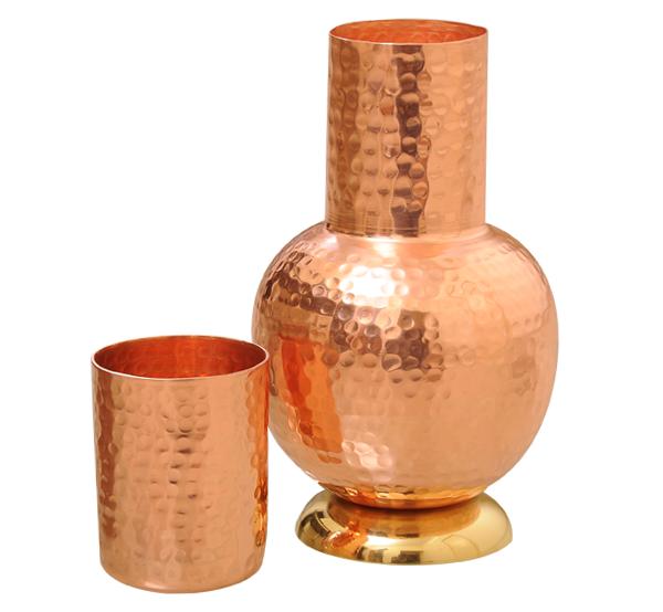 Kumbakonam Copper Tumbler Set Model 5 (2 Pcs)