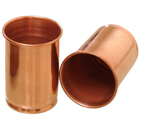 Kumbakonam Copper Tumbler Set Model 5 (2 Pcs)