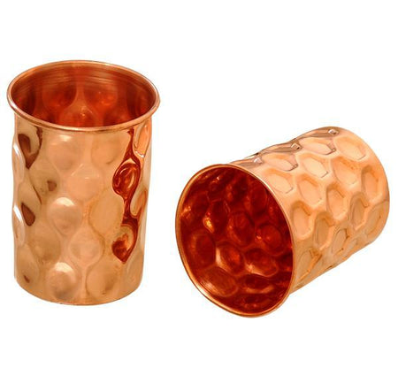 Kumbakonam Copper Tumbler Set Model 5 (2 Pcs)